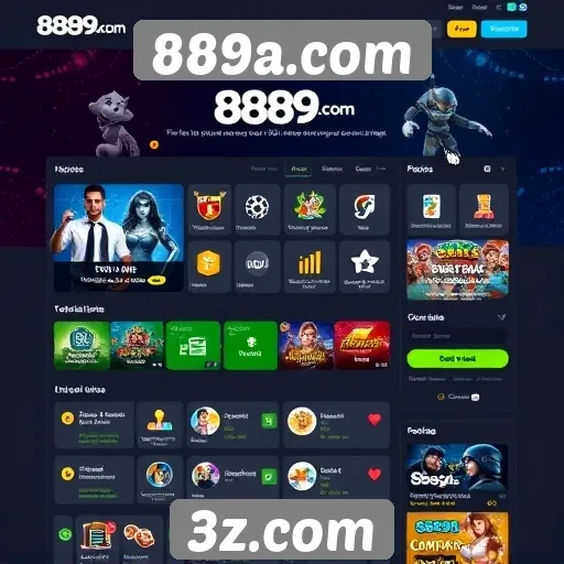 Explorando a interface do usuário do 889a.com